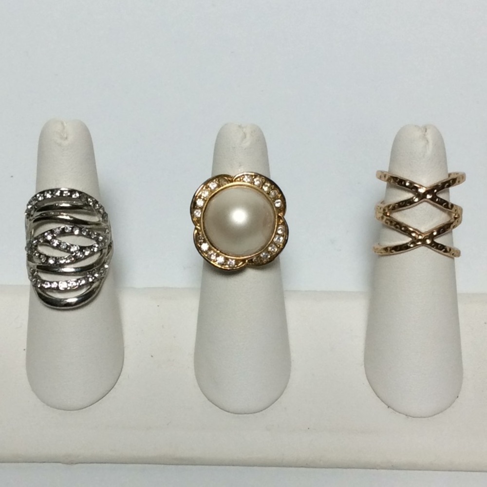 Silver & Gold Ring Trio